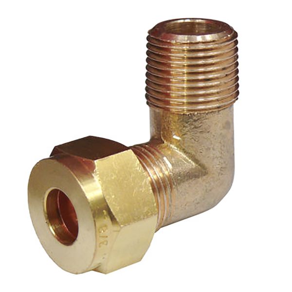 Acoplamento de cotovelo macho AG Gas (1/2" de cobre para 3/8" BSP cônico)