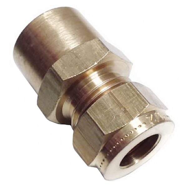 Acoplamento de gás fêmea AG Wade (compressão de 1/4" a cone BSP de 3/8")