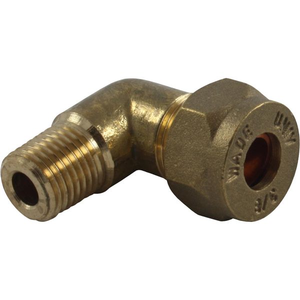 Acoplamento de cotovelo macho AG 3/8" x 1/4" NPT