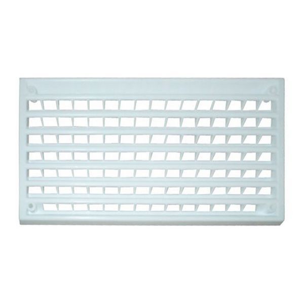 Saída de ar 6-3/4" x 3-1/2" plástico branco