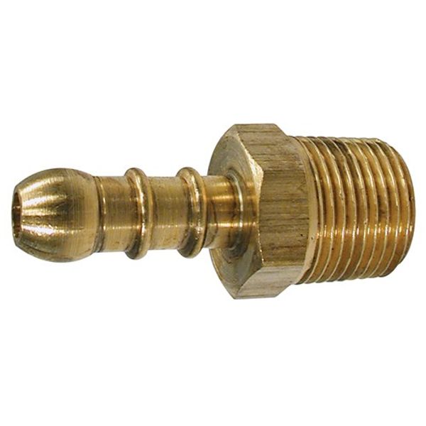 Conector de mangueira de latão AG 3/8" BSP cônico para bico de 10 mm