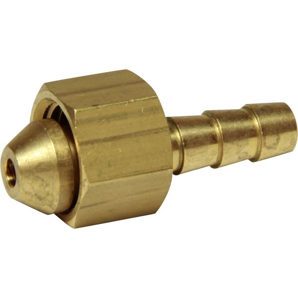 Conector de mangueira de latão com porca BSP de 1/4" para espigão de 1/4"